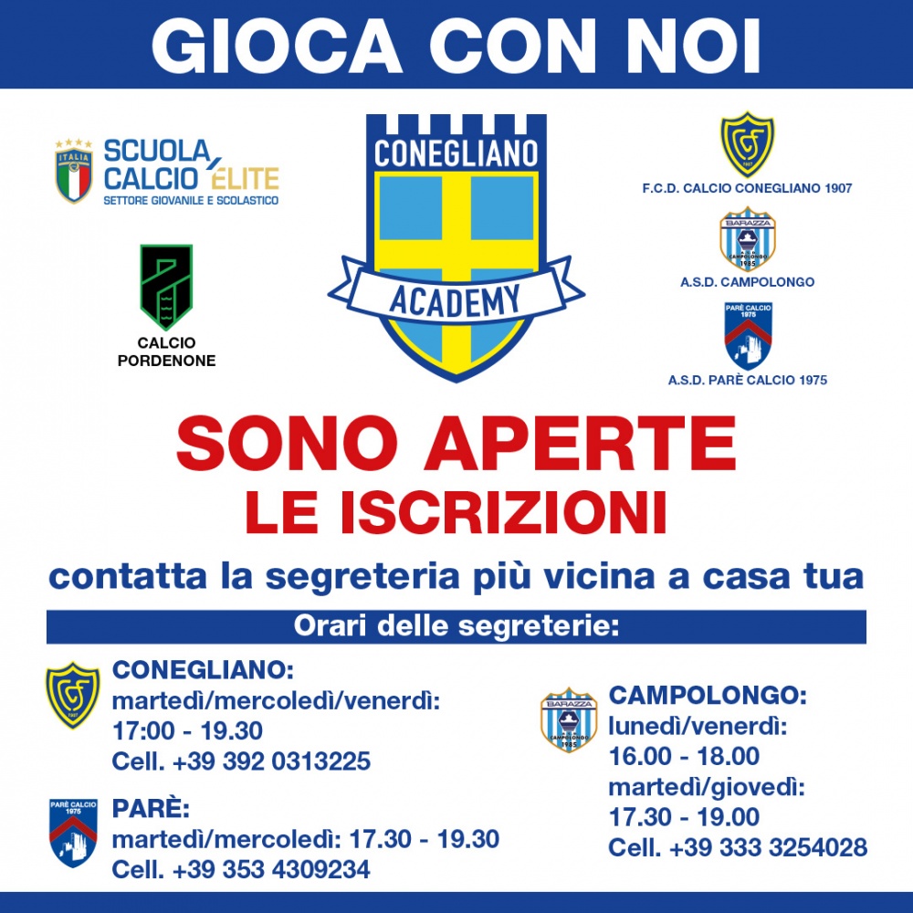 CONEGLIANO ACADEMY - GIOCA CON NOI